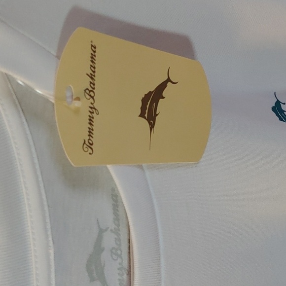NWT Men's Tommy Bahama White Cotton T-Shirt Size Medium - Picture 2 of 9